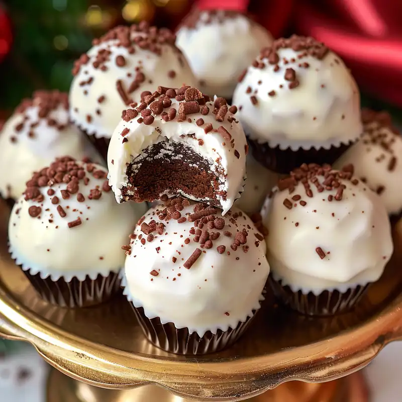 Christmas Chocolate Brownie Truffles