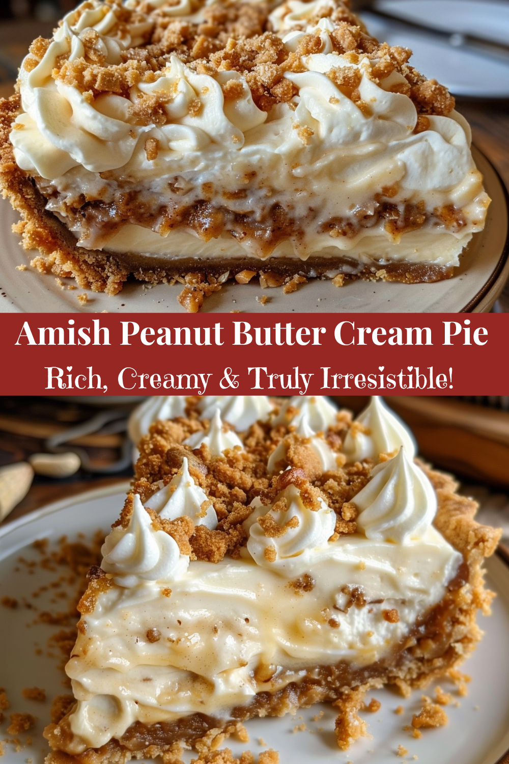 Amish Peanut Butter Cream Pie