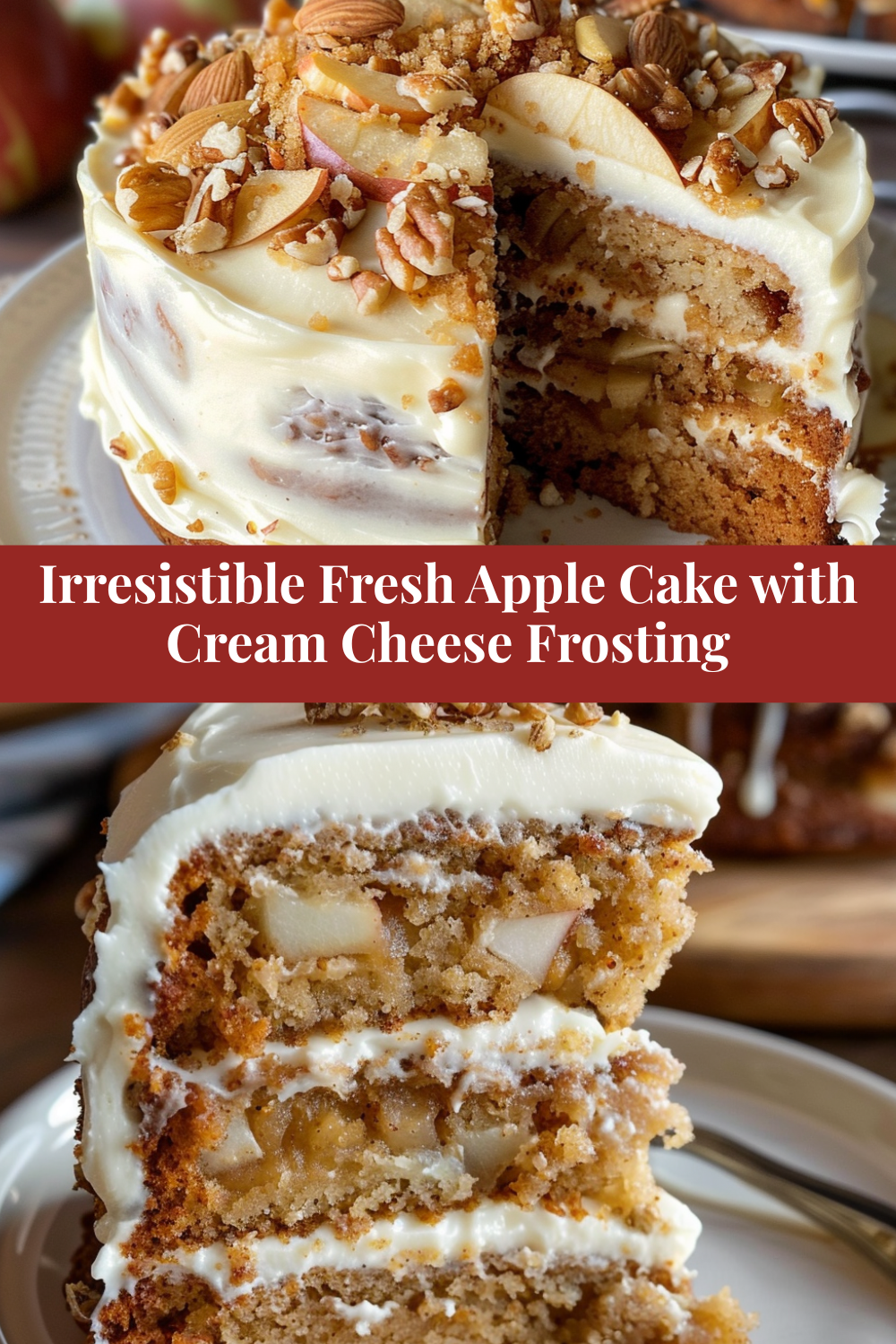 Irresistible Fresh Apple Cake with Cream Cheese Frosting