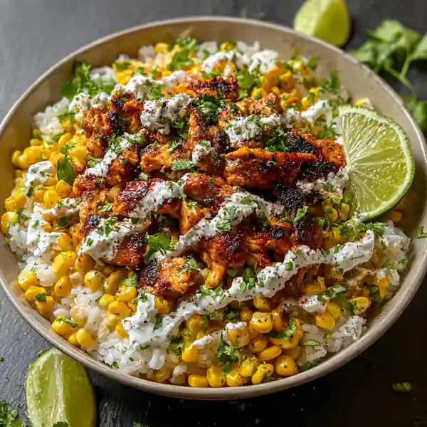 Street Corn Chicken Rice Bowl Recipe