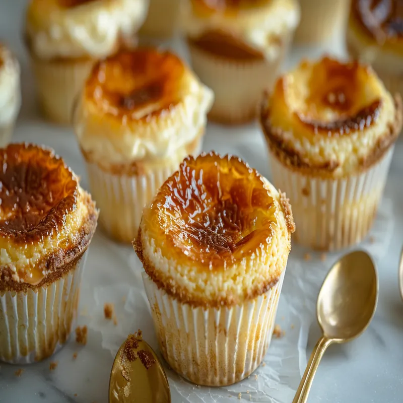Crème Brûlée Vanilla Cheesecake Cupcakes