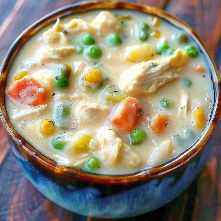 Healthy Chicken Pot Pie Soup Recipe | Low Carb, Dairy & Gluten Free