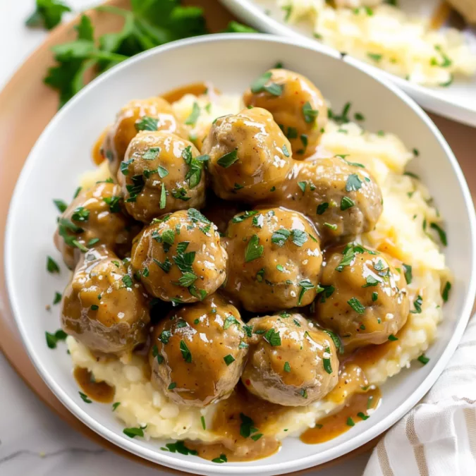 Delicious Slow Cooker Meatballs and Gravy Recipe 3 image 633